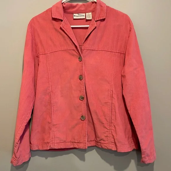 Appleseed’s Coral Corduroy Jacket Blazer. Size 6. - Picture 4 of 10